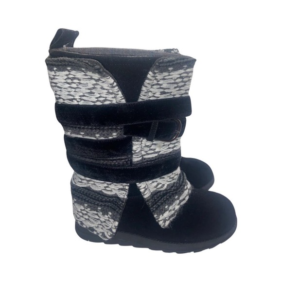 MUK LUKS Women's Nikki Boots - Blue Steel/Dark Gray - Size 7 - Mid Calf (V) - Picture 10 of 13